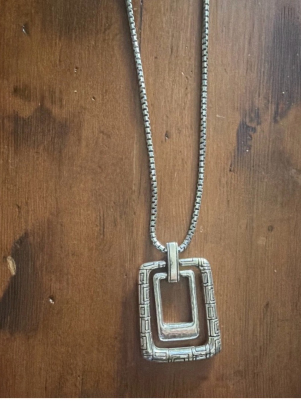 BRIGHTON NEXUS double square pendant with Swarovski crystal accents